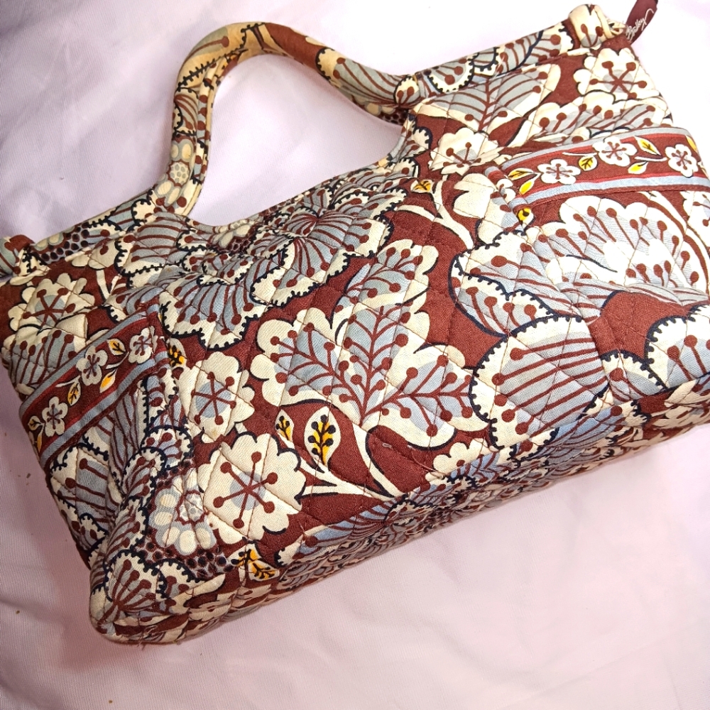 Vera Bradley Retired 2010 Slate Blooms The Gabby Quilted Tote Handbag NWOT